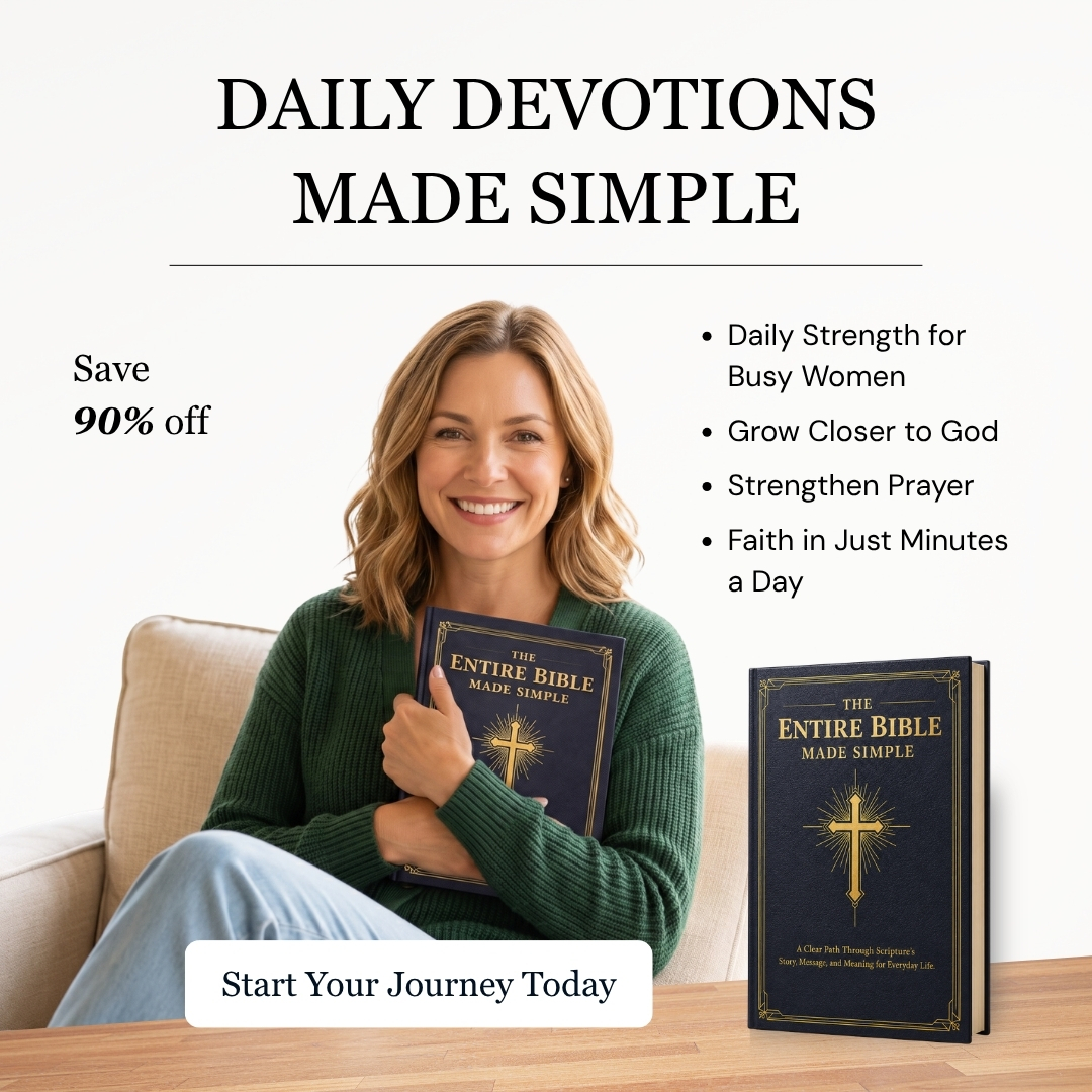 Printable WITH Lisa Facebook ad: Daily devotions made simple - grow closer to God in…