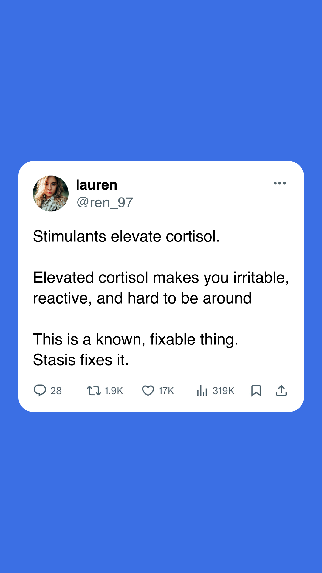 Stasis Facebook ad