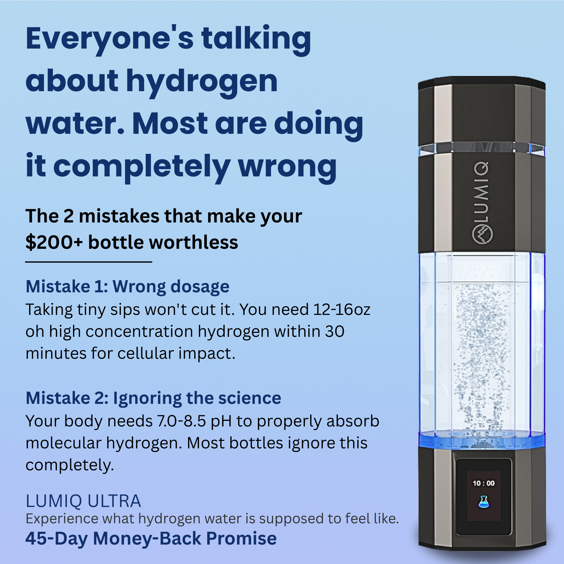 LUMIQ bottle Facebook ad
