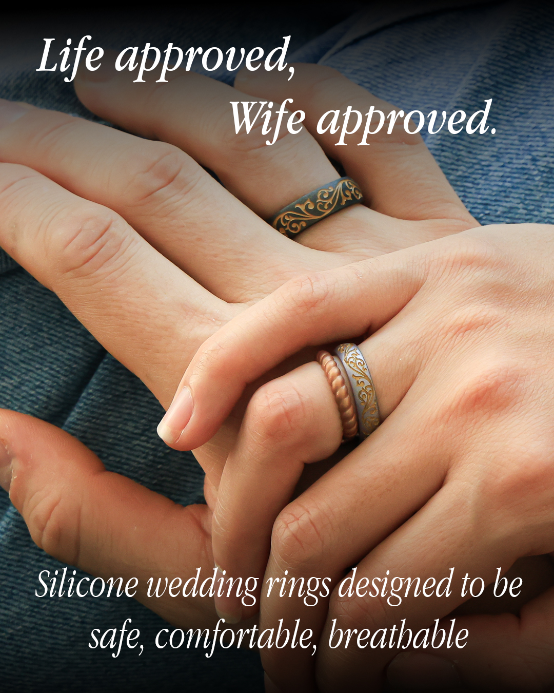 Knot Theory Rings Facebook ad: Work. Train. Live. Wear It.