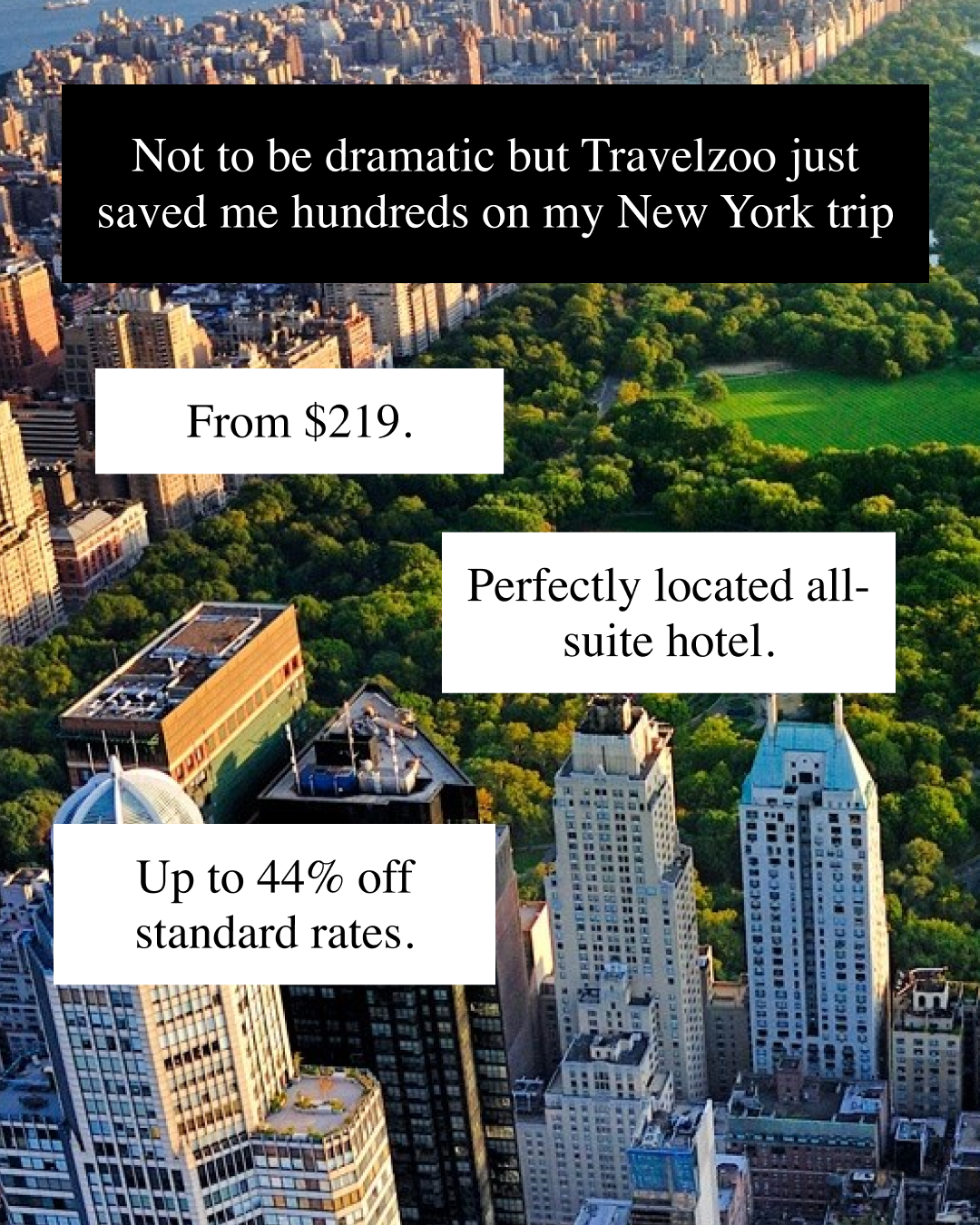 Travelzoo Facebook ad