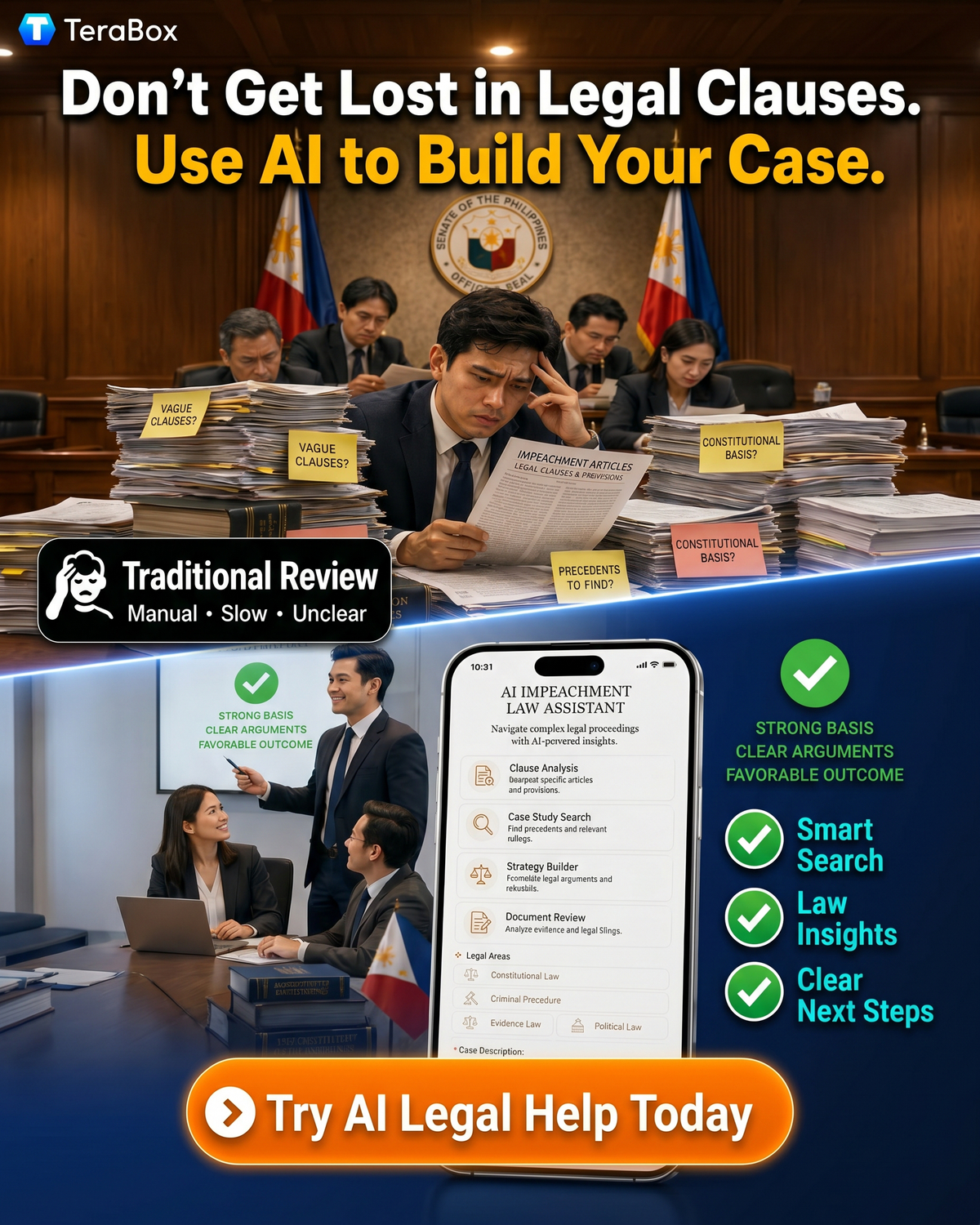 TeraBox.ai Facebook ad: Gabay sa Batas ng Impeachment