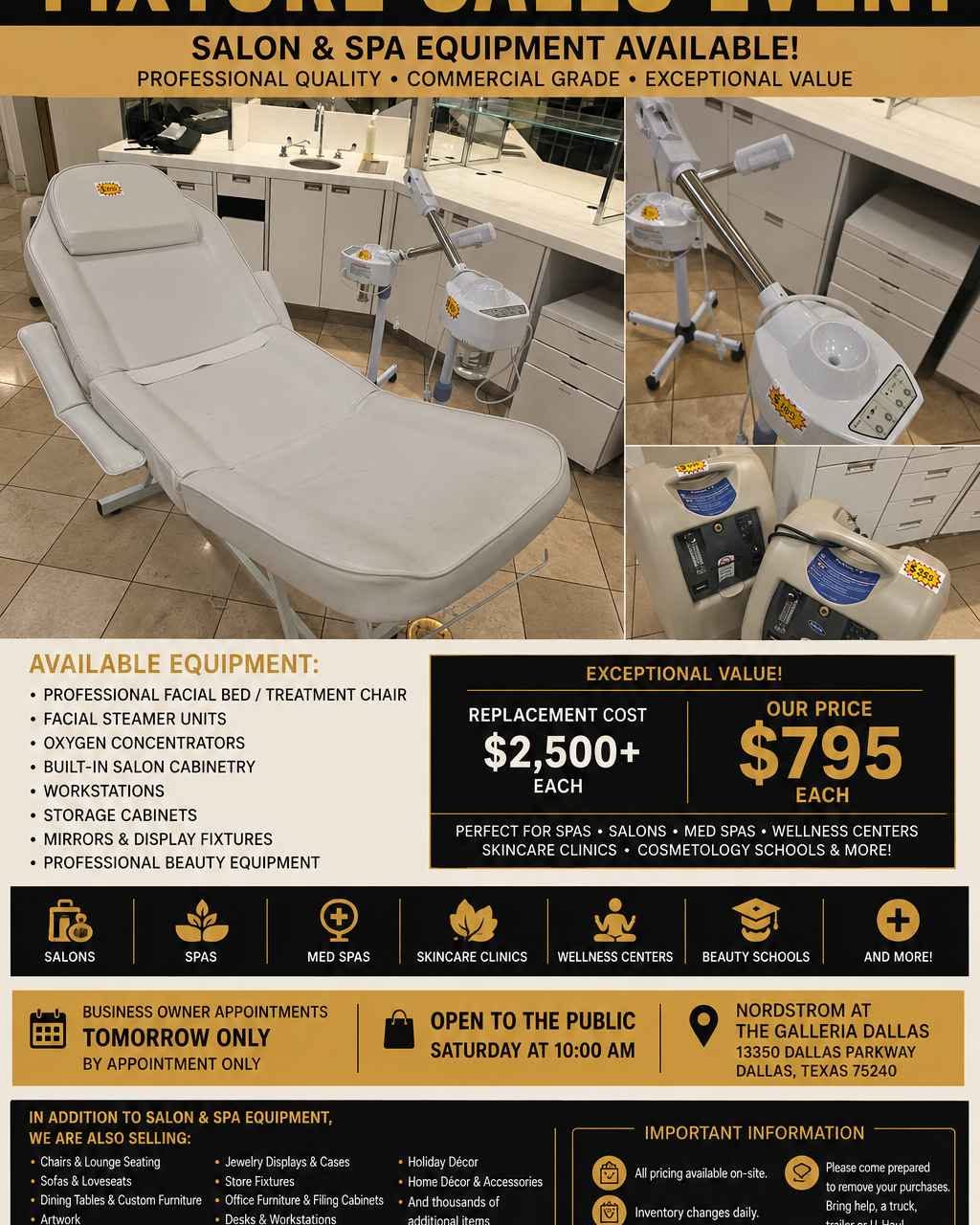 Jeanette Joseph Mentesana Facebook ad: Spa equipment + so much more at The Galleria Nordstrom…