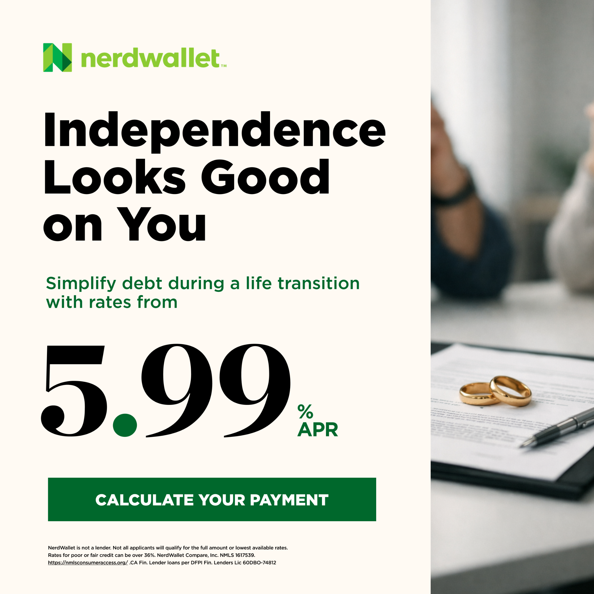 NerdWallet Facebook ad