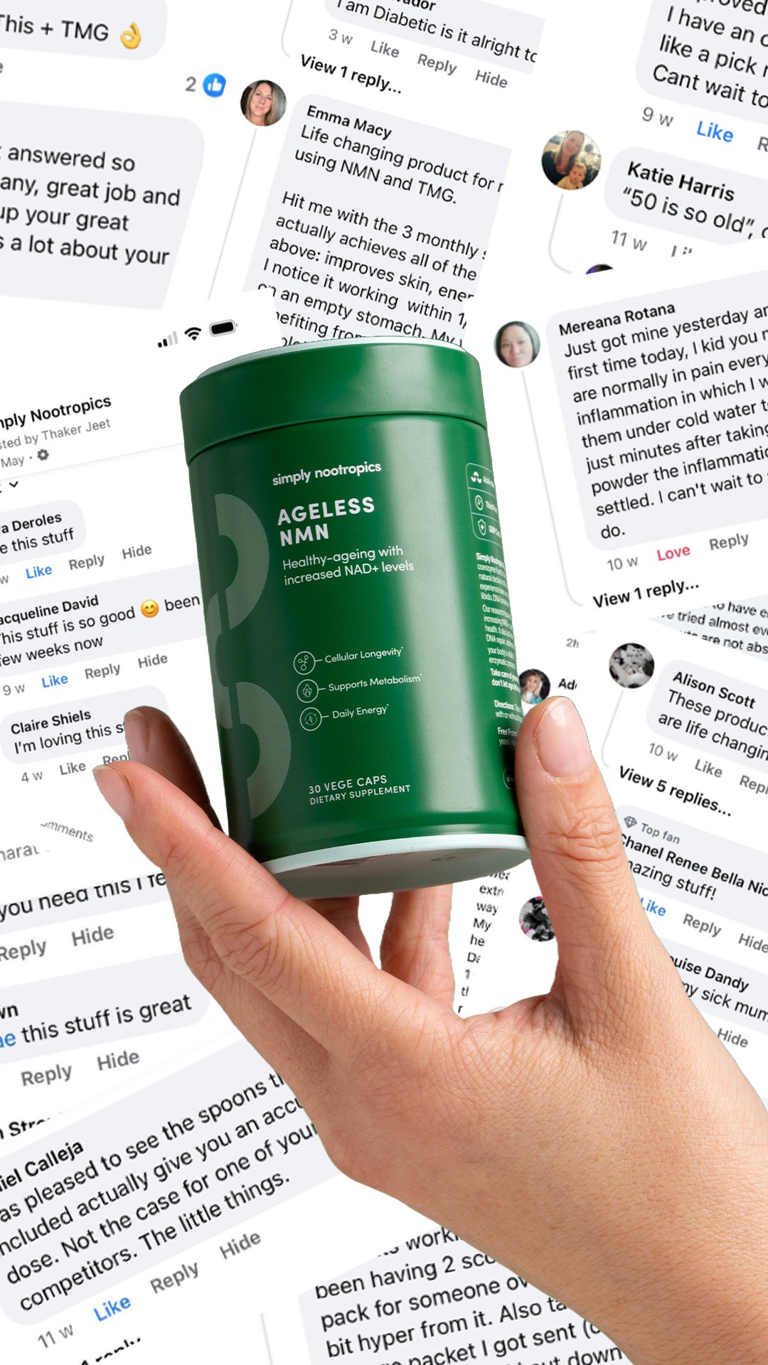 Simply Nootropics Facebook ad
