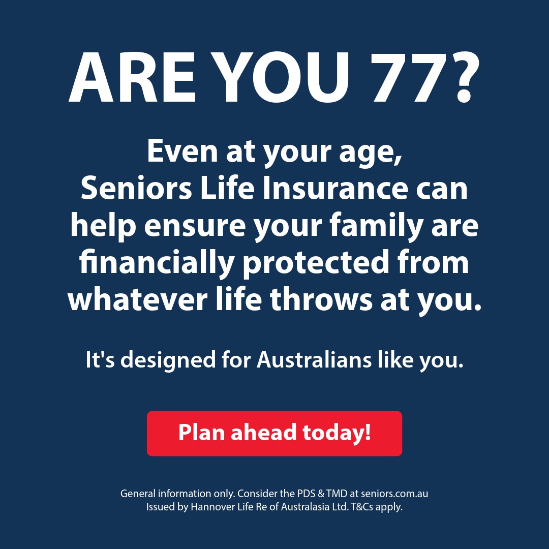 Australian Seniors Insurance Agency Facebook ad