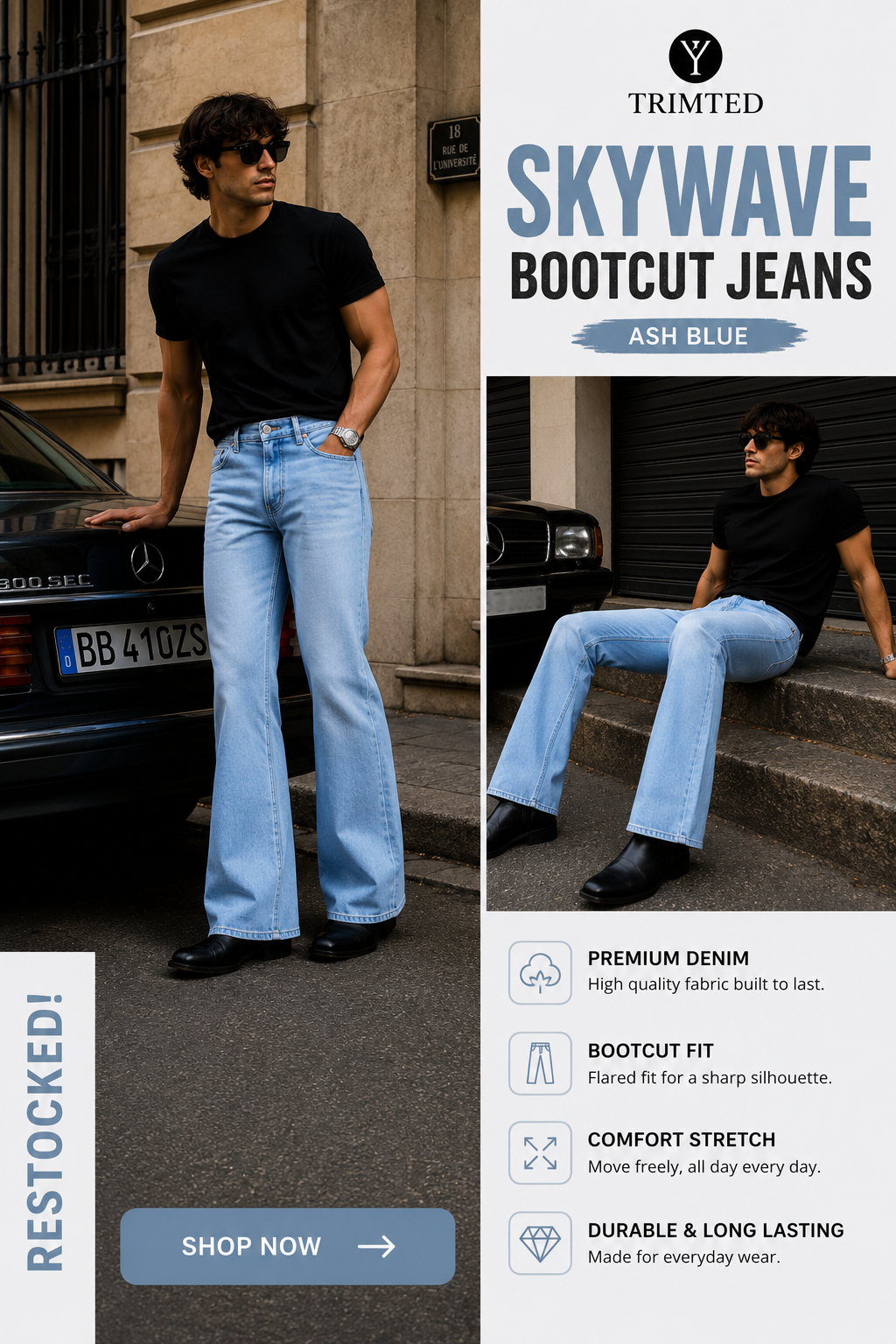 Trimted Facebook ad: TRIMTED Skywave Bootcut