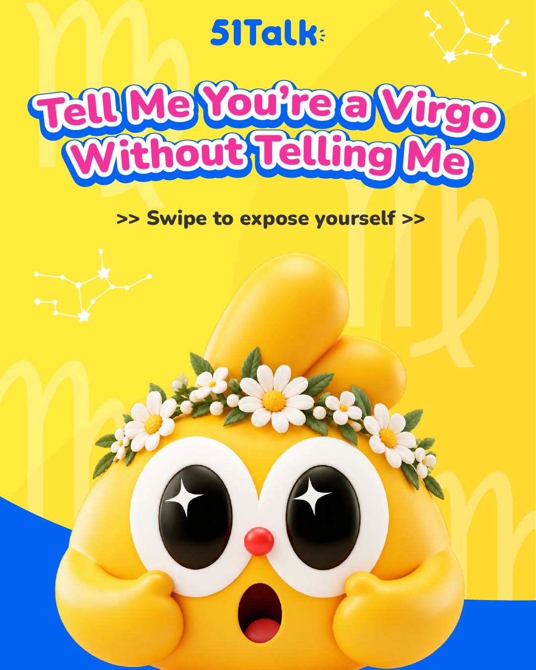 51Talk 马来西亚 Facebook ad: You don’t have to say you’re a Virgo…
