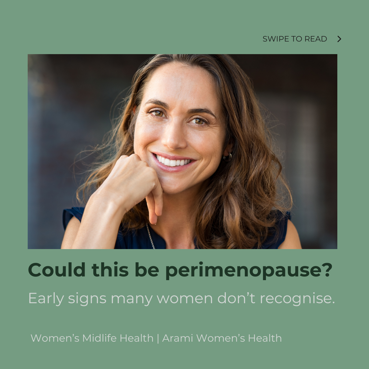 Arami Women's Health-Dr Kafa Lee Facebook ad: Perimenopause doesn’t always start with hot flushes.