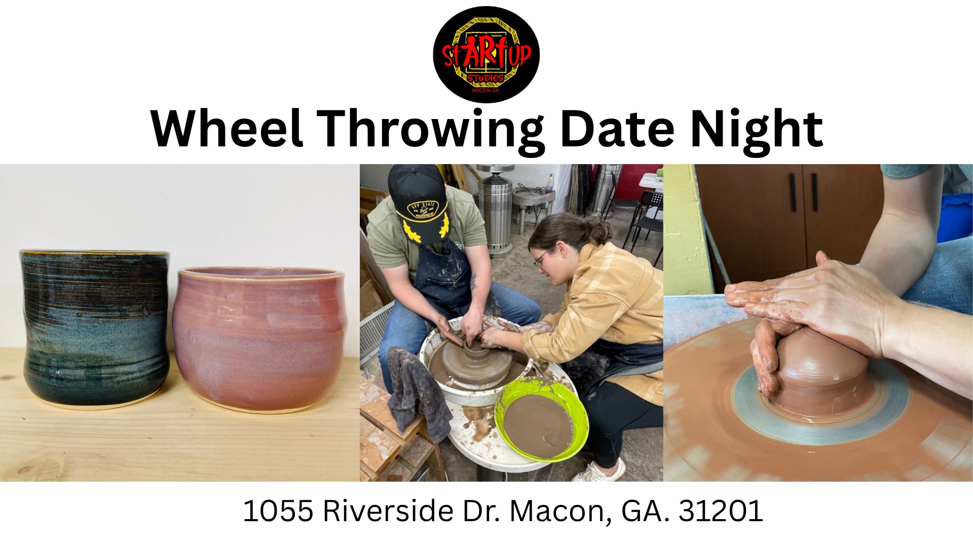 Startup Studios Facebook ad: Wheel Throwing Date Night