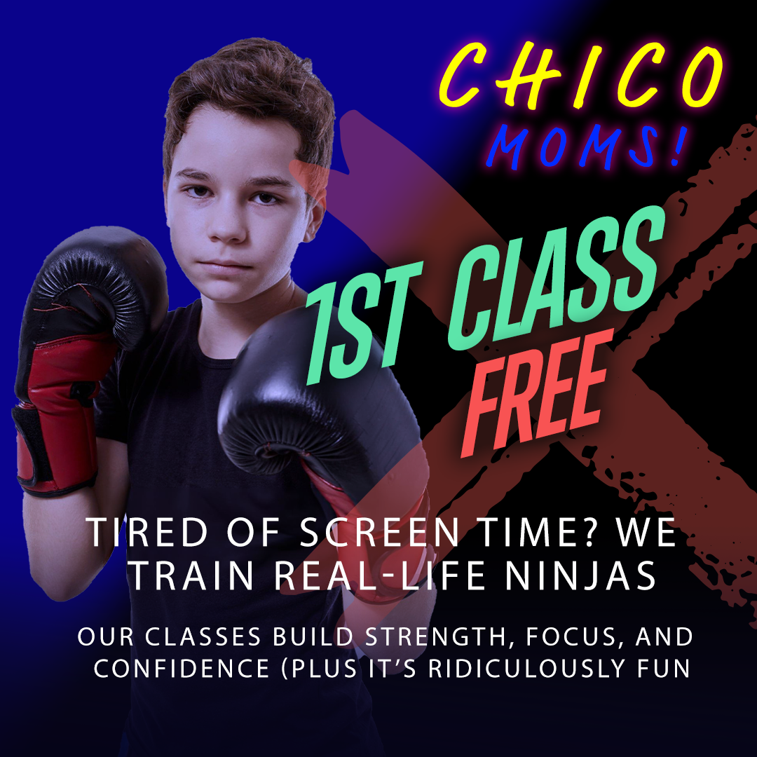 Sweet Fitness Kickboxing - Chico Facebook ad: First Class Is FREE
