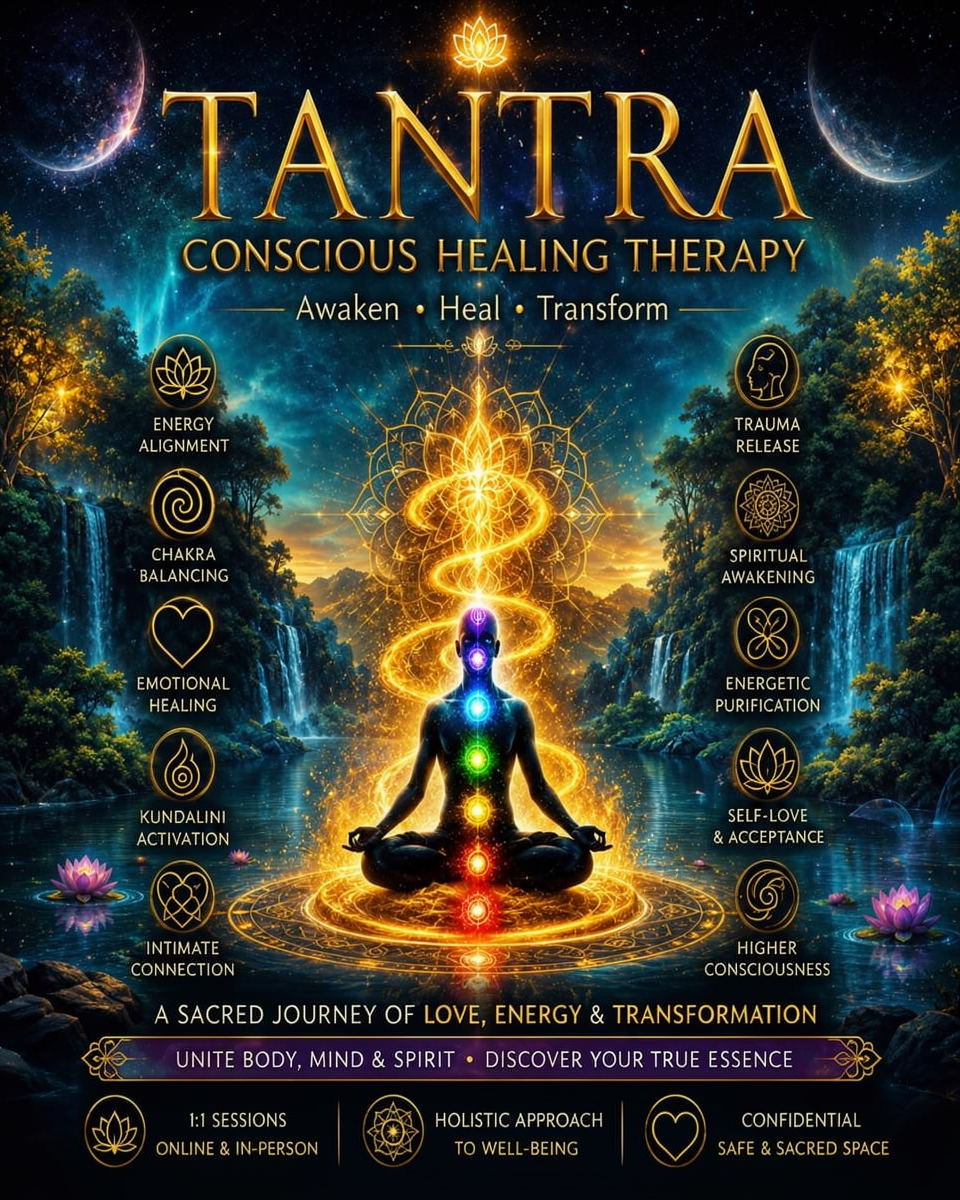 Tantra Conscious Healing Therapies Facebook ad: Transform Your Energy & Your Life by Tantra Healing