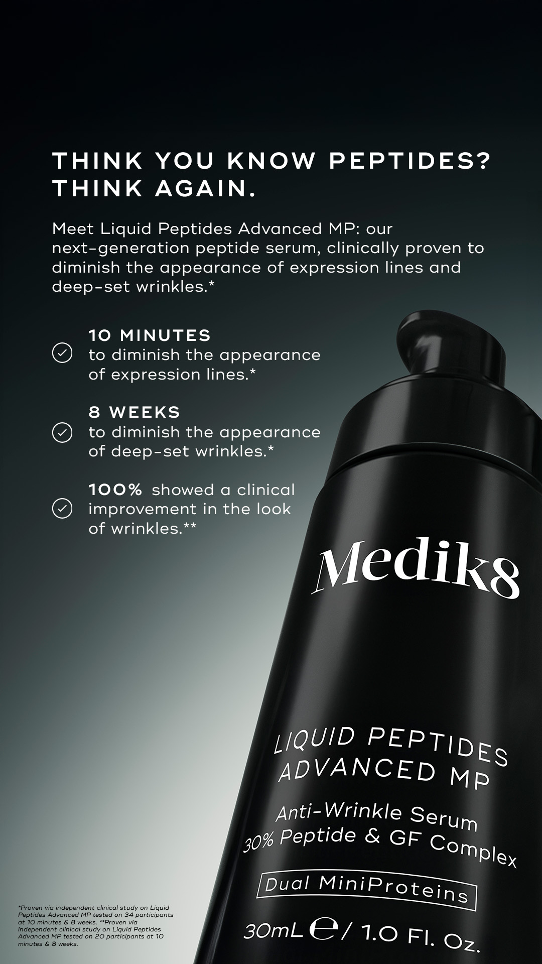 Medik8 Facebook ad: Proven Wrinkle Reduction