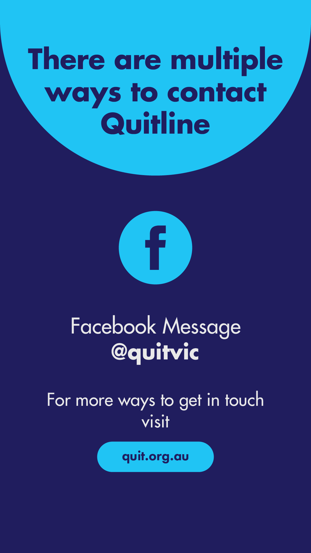 Quit Victoria Facebook ad