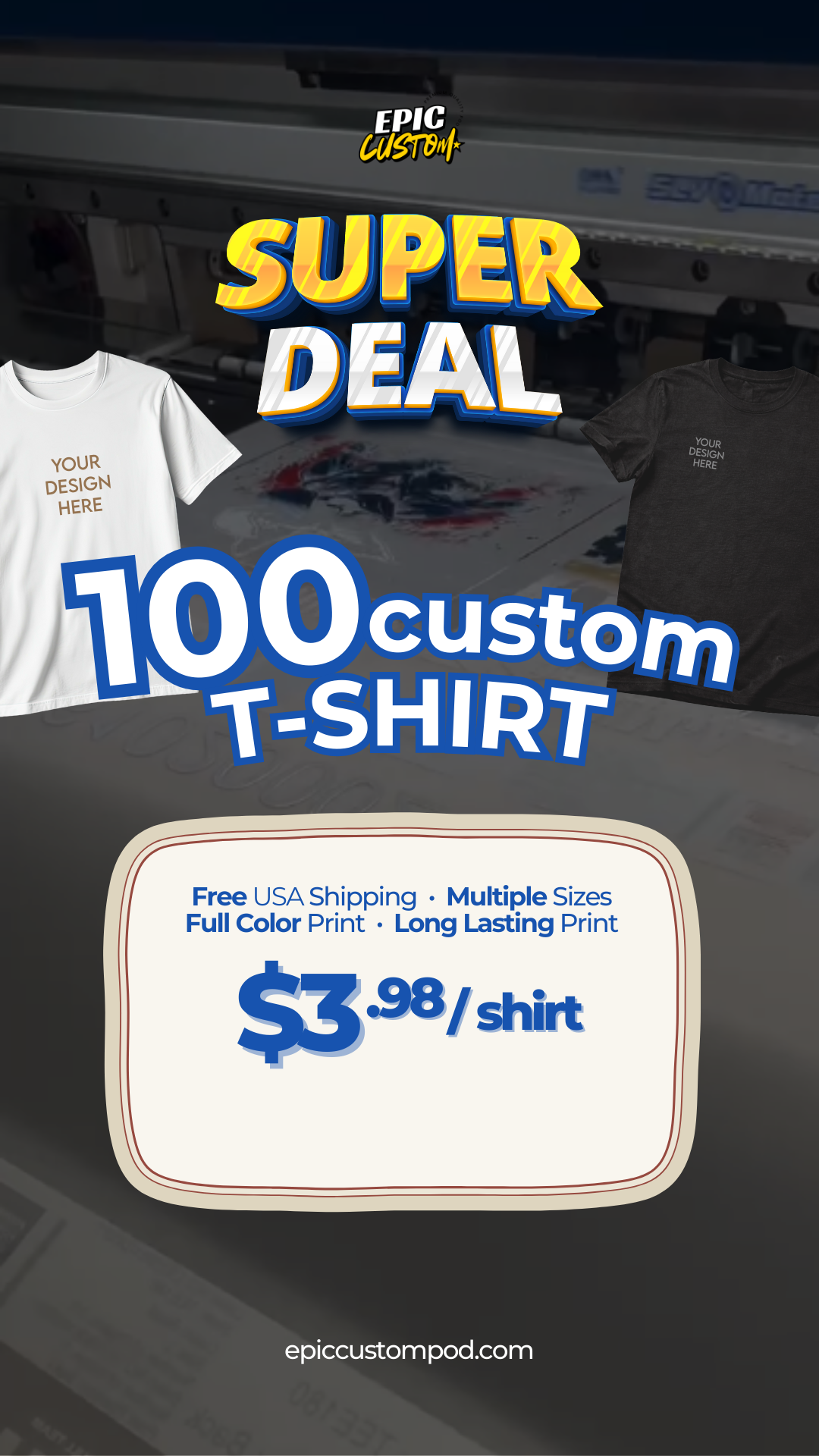 Epic Custom POD Facebook ad