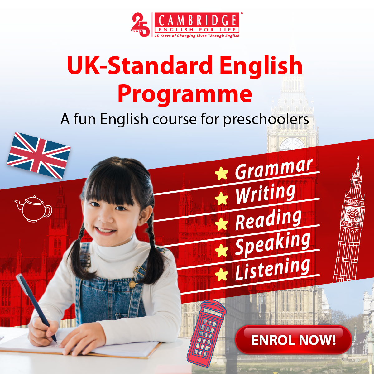 Cambridge English For Life Sdn Bhd Facebook ad