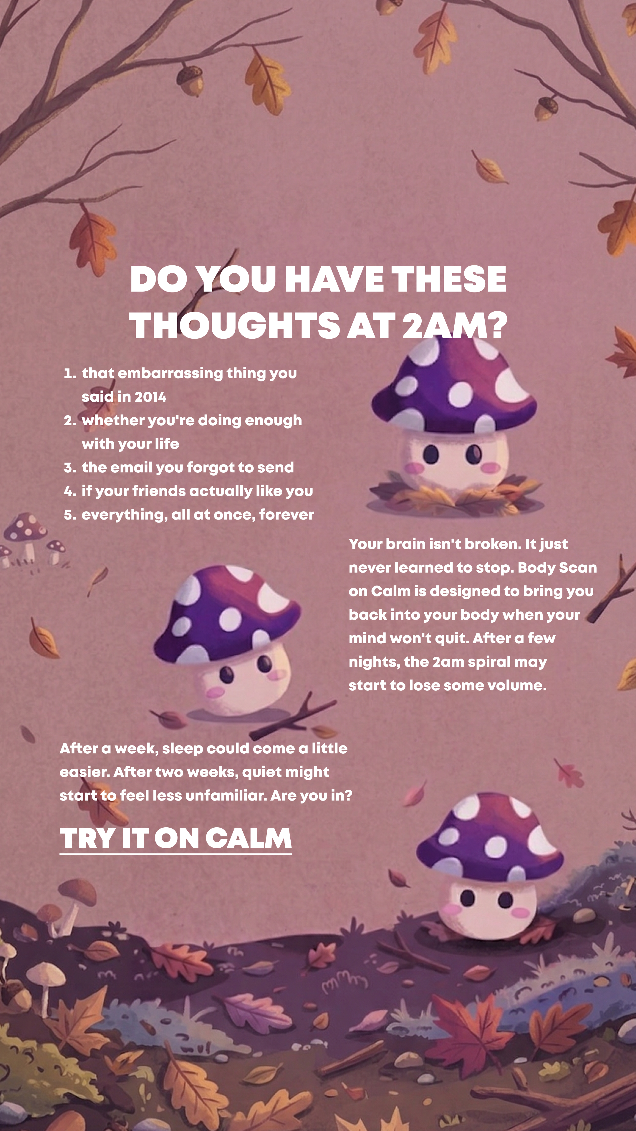 Calm Facebook ad
