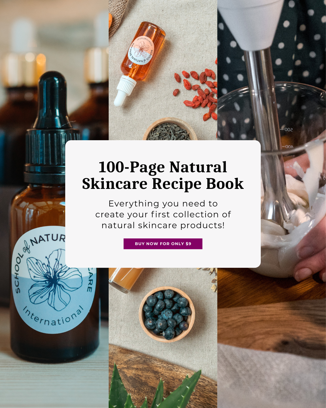 School of Natural Skincare Facebook ad