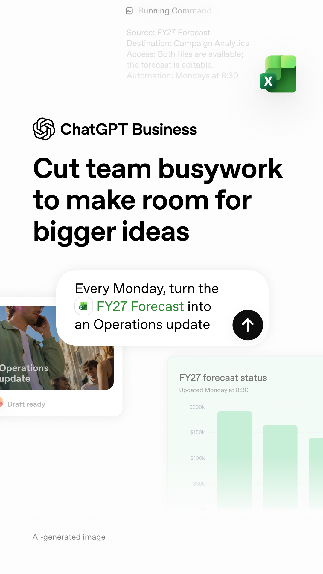OpenAI Facebook ad: Try ChatGPT Business today