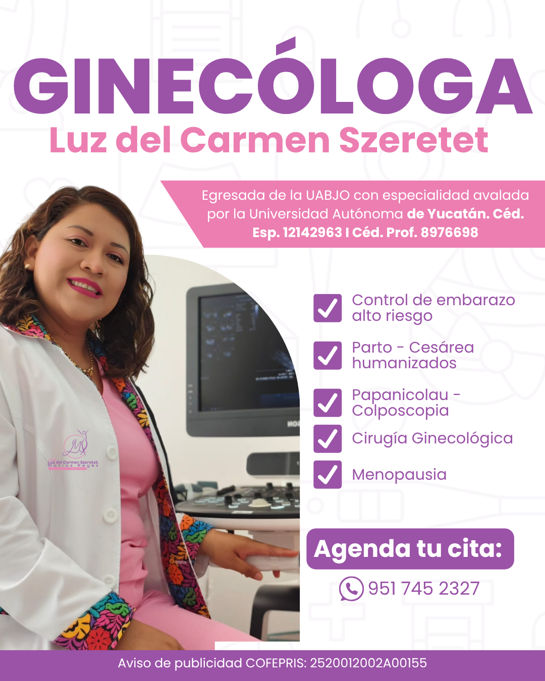 Ginecólogo Dra. Luz del Carmen Szeretet Matias Reyes Facebook ad from Nov 9, 2025