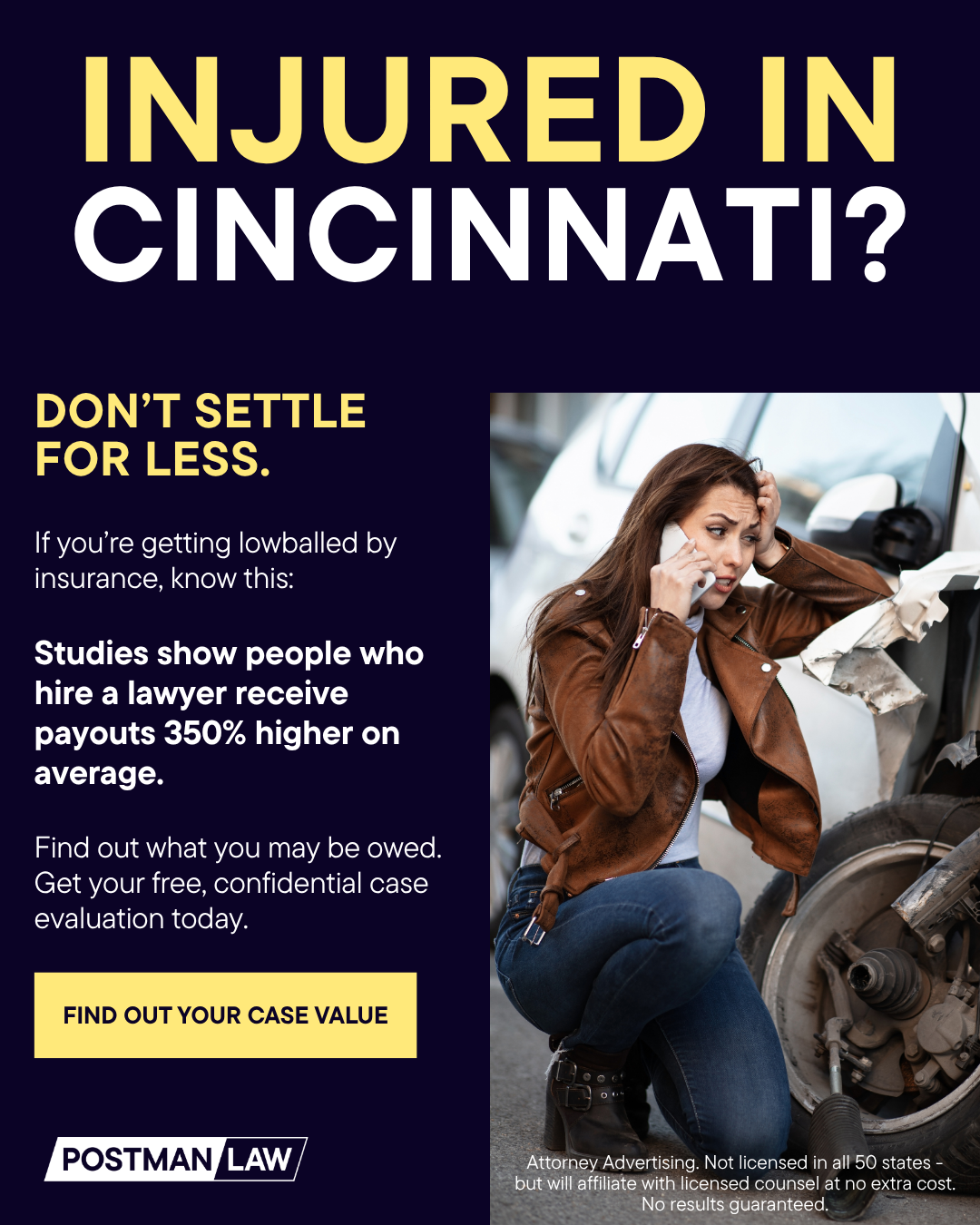 Postman Law Facebook ad