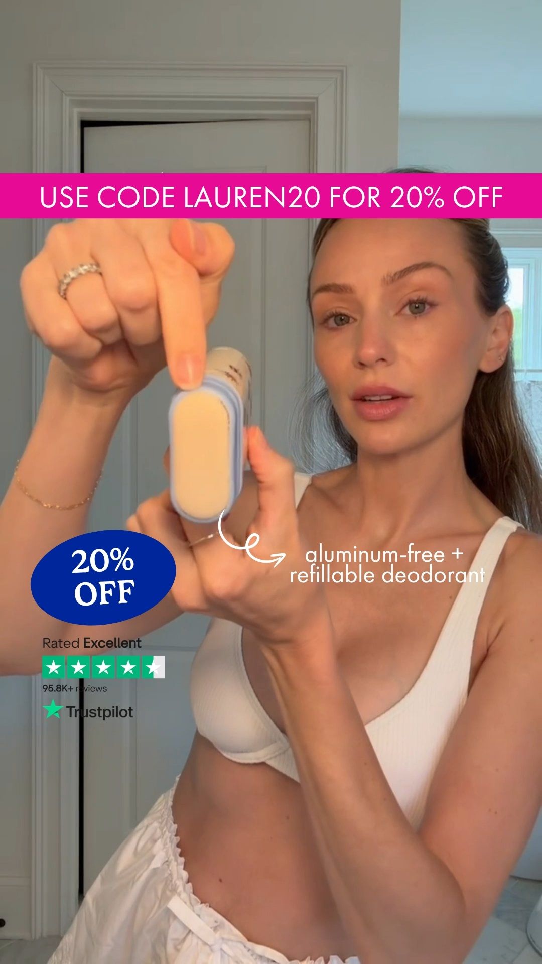 Wild Facebook ad: Get 20% off all Wild products with code LAUREN20