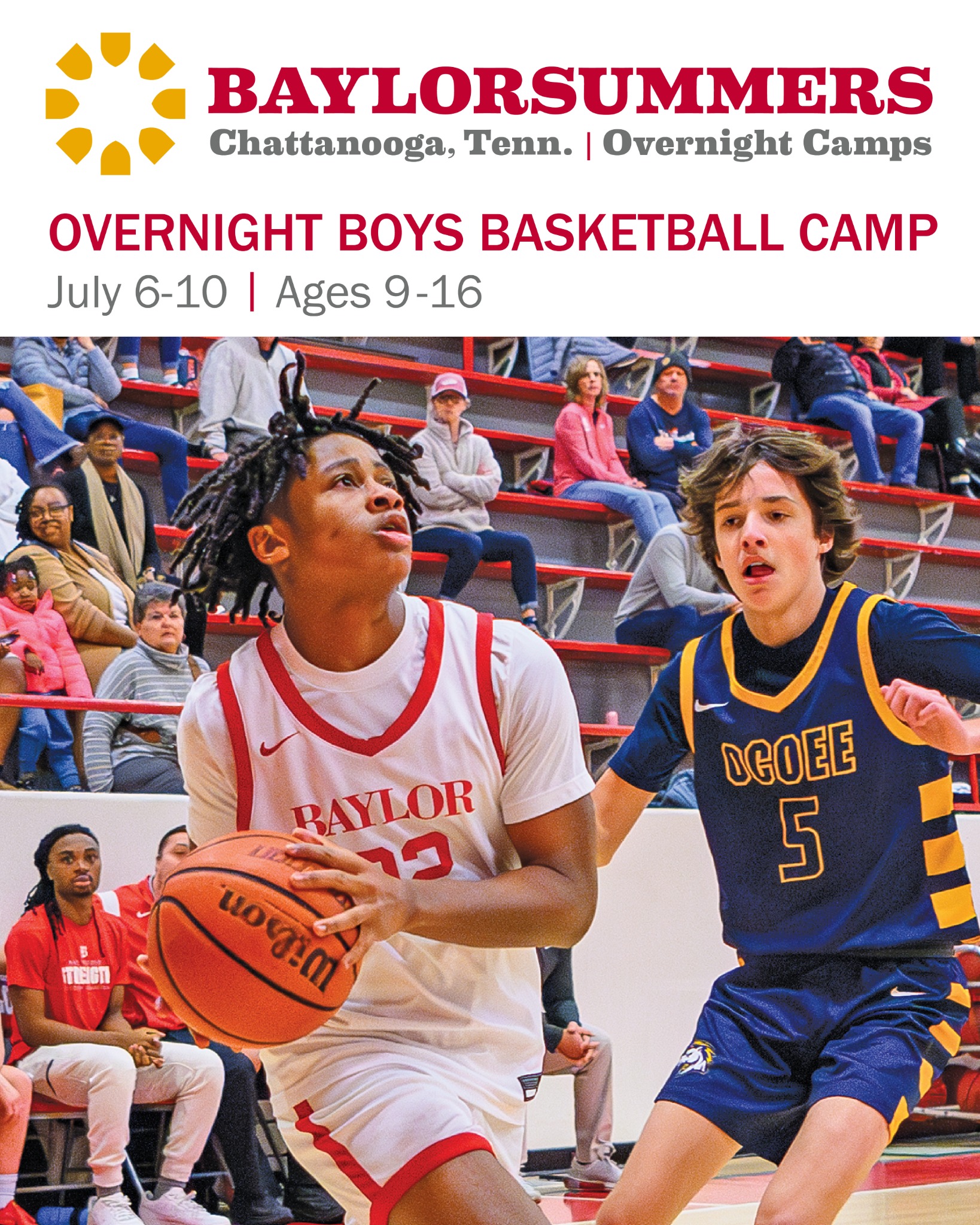 Baylor School Facebook ad: Overnight Basketball Camp at Baylor