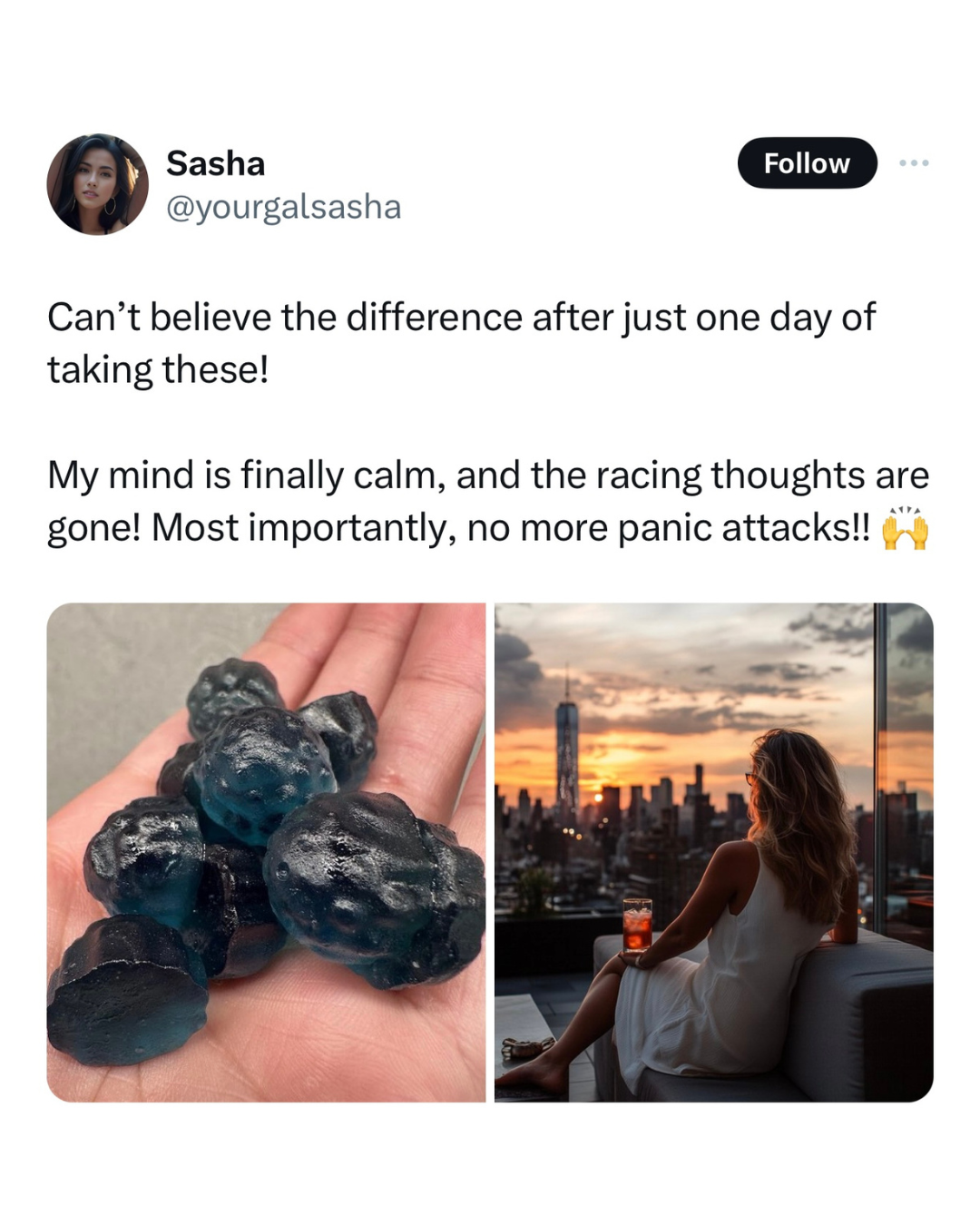 Calmability Facebook ad: Promotes Calm & Relief