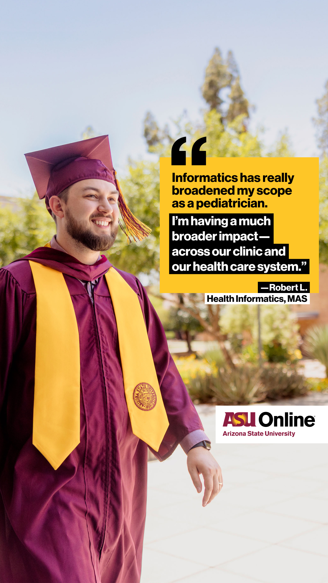 ASU Online Facebook ad
