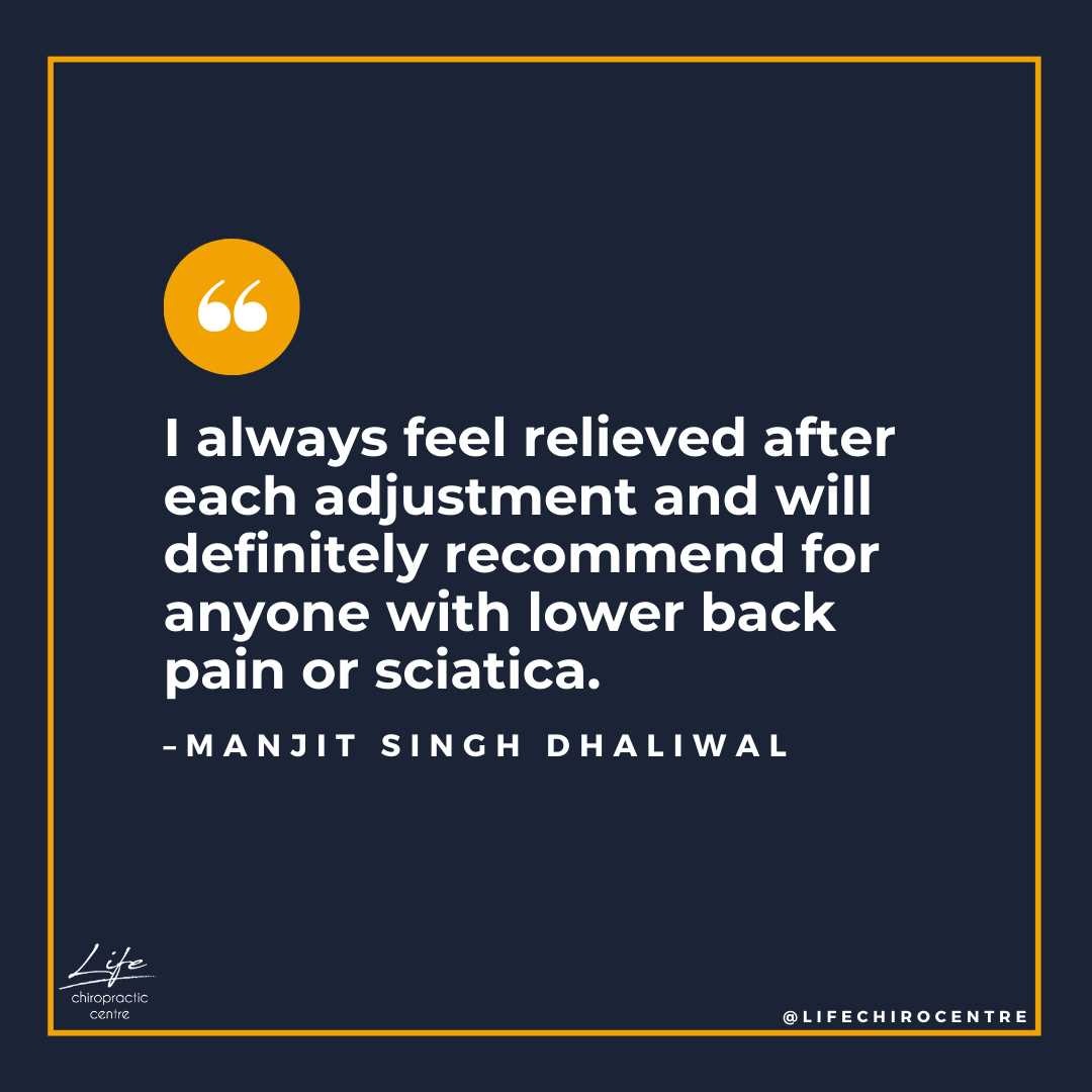 Life Chiropractic Centre Facebook ad: Thank you Manjit for sharing your experience!