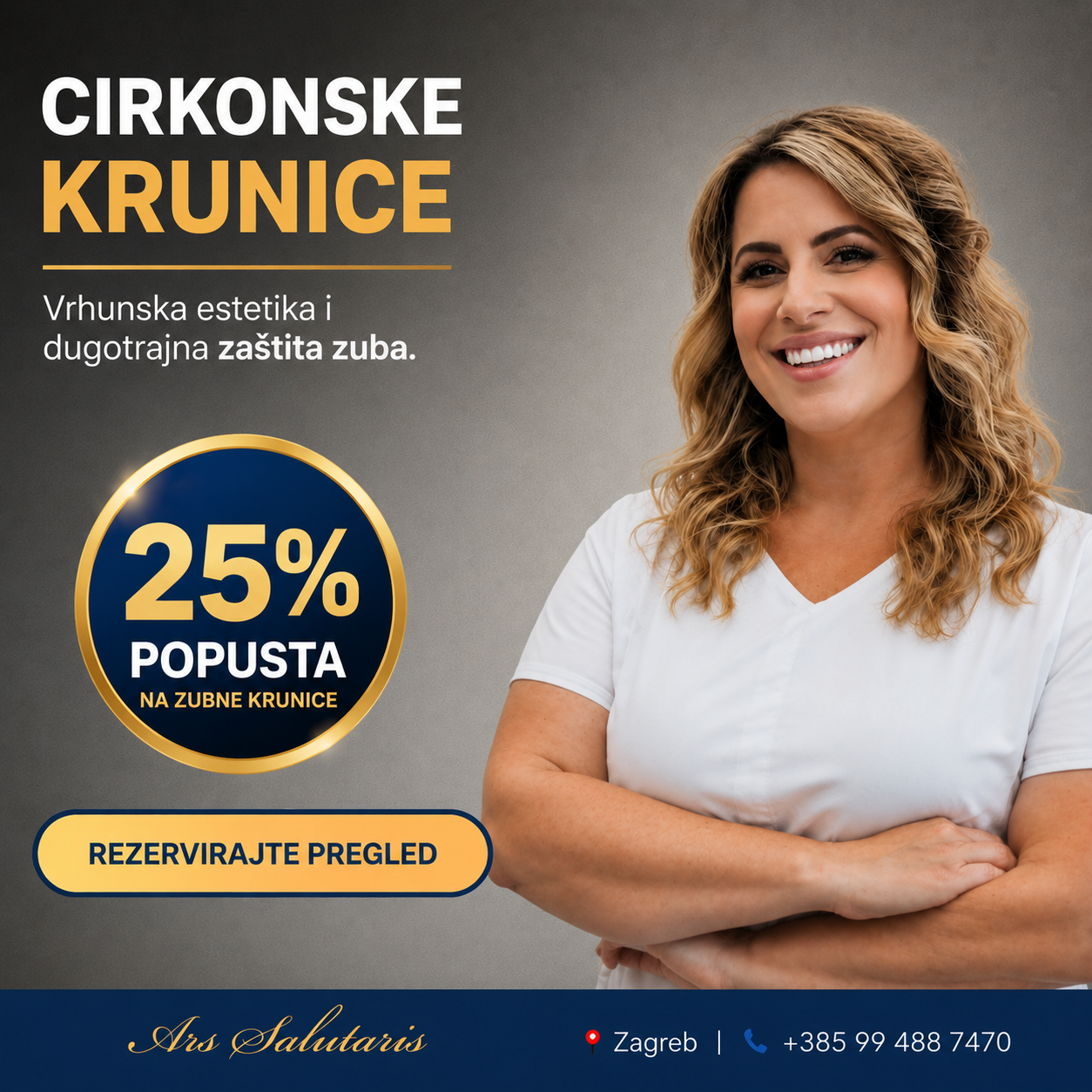 Stomatološka poliklinika Ars Salutaris Facebook ad from Jul 1, 2026