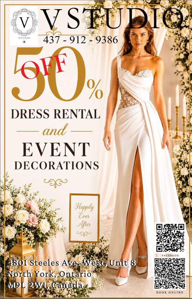 V Studio Facebook ad: Canada Day Bridal Sale Starts Today!