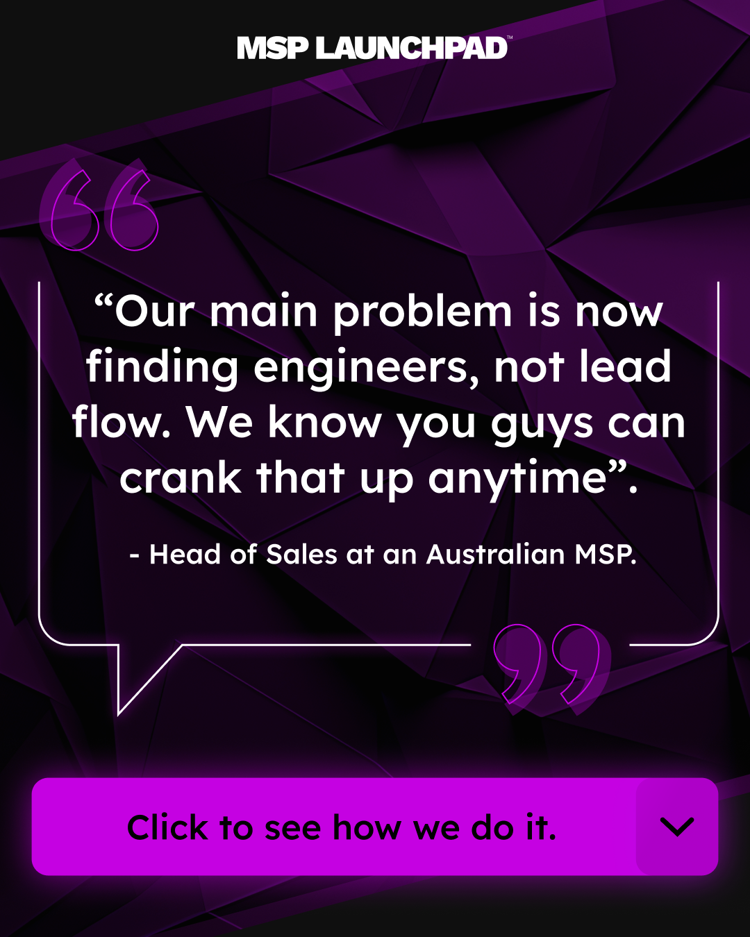 MSP Launchpad Facebook ad