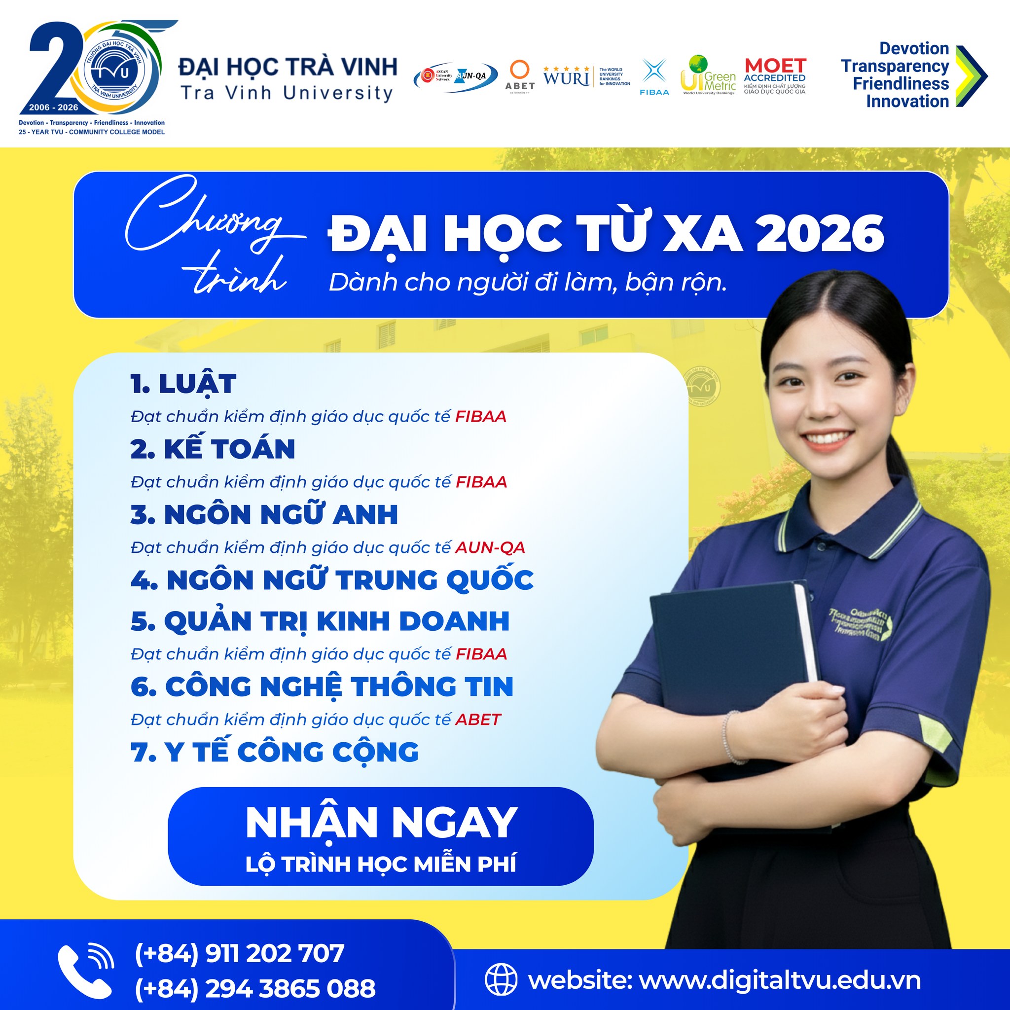 Đại học số - Chương trình Cử nhân Trực tuyến TVU Facebook ad: CHƯƠNG TRÌNH CỬ NHÂN TRỰC TUYẾN TVU 2026…