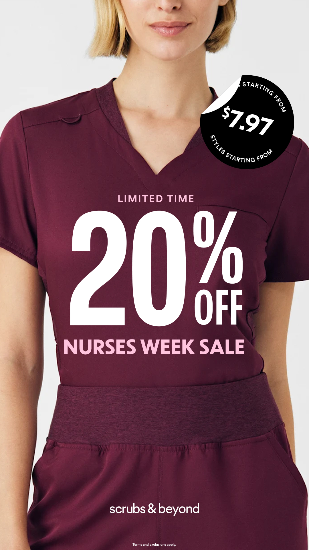 Scrubs & Beyond Facebook ad