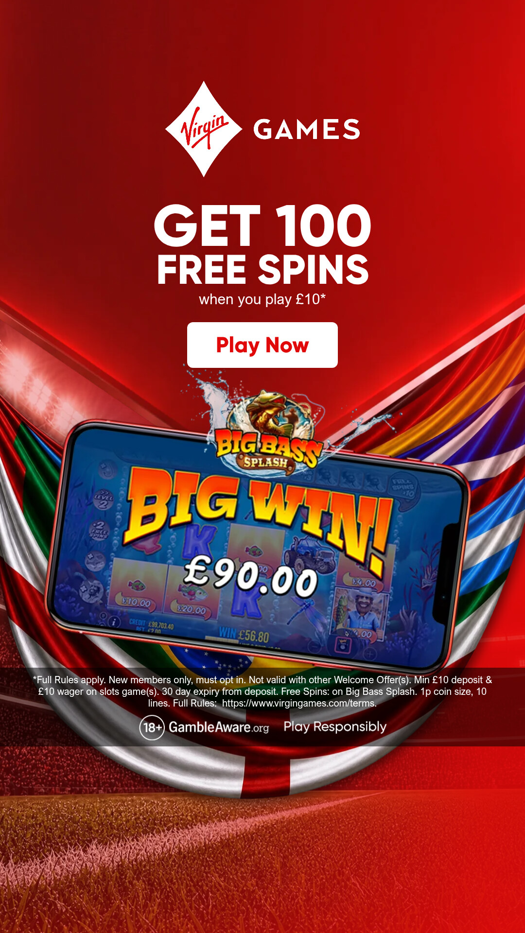 Virgin Games Facebook ad