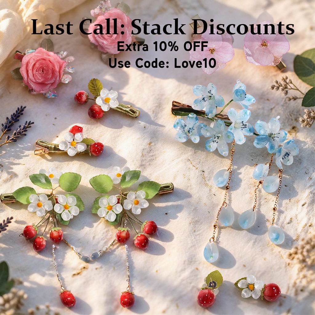 Jewelry Blossom Facebook ad: 15% OFF + EXTRA 10% OFF