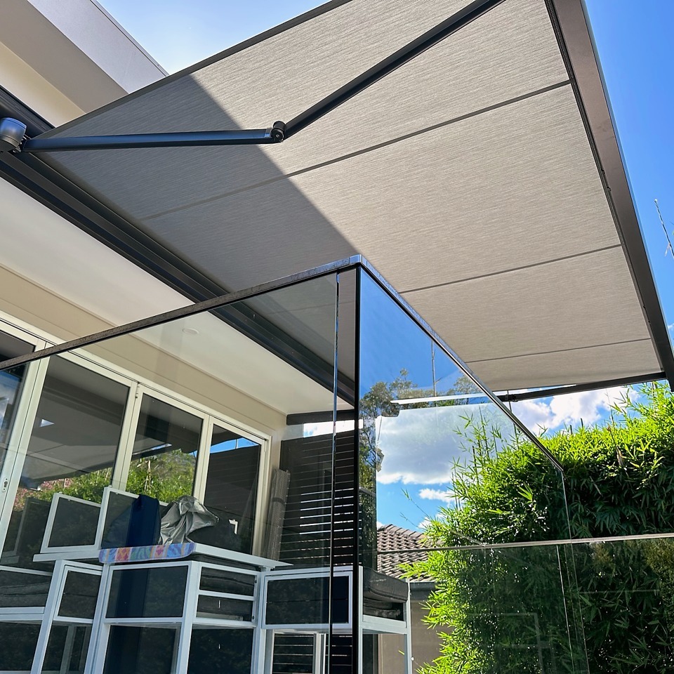 East Coast Shade Design Facebook ad: Outdoor Blinds Folding Arm Awnings Outdoor Umbrellas ECSD