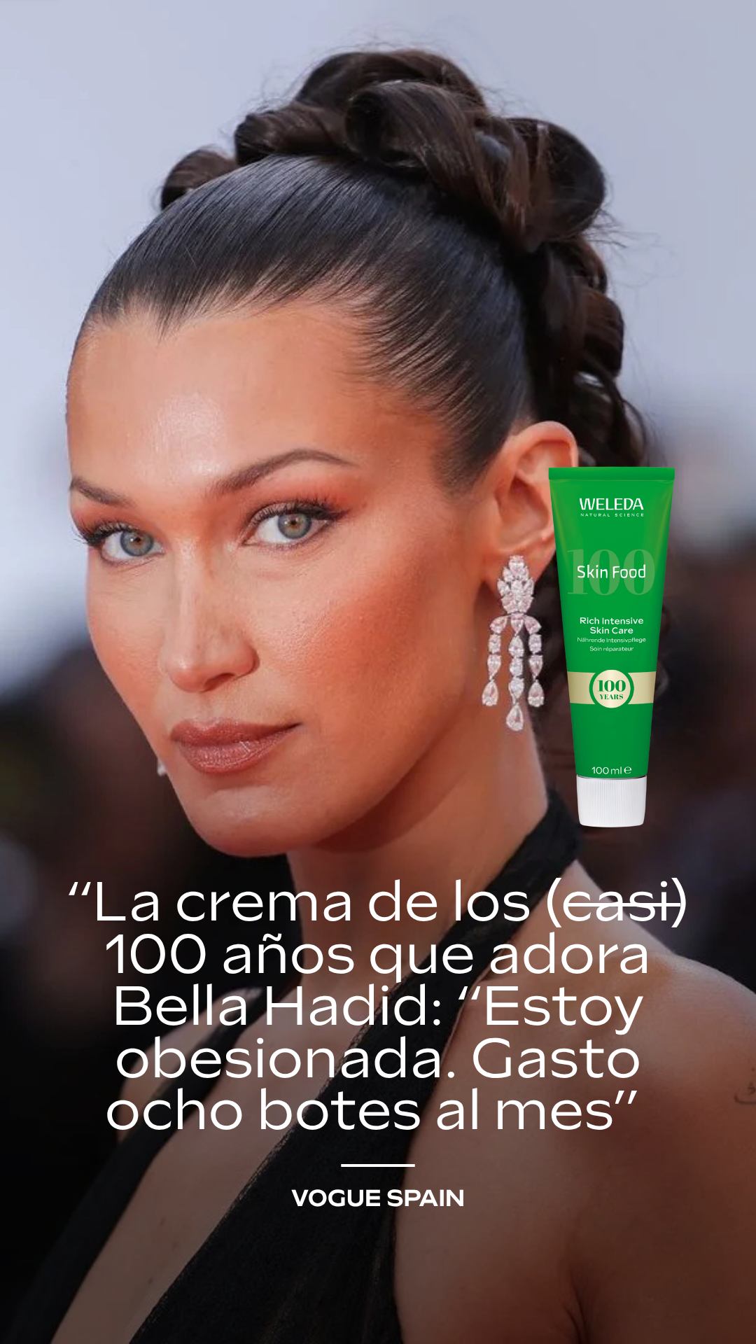 Weleda Facebook ad: 100 años. 1 crema. Millones de fans.