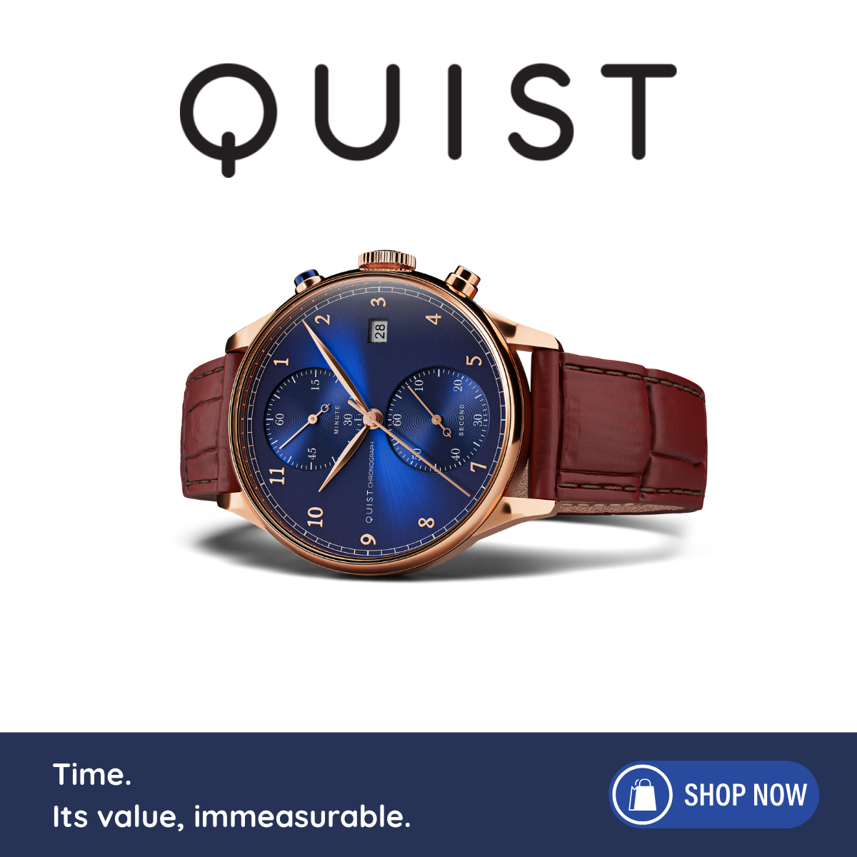 Quist Watches Facebook ad: CHRONOGRAPH by Quist Watches