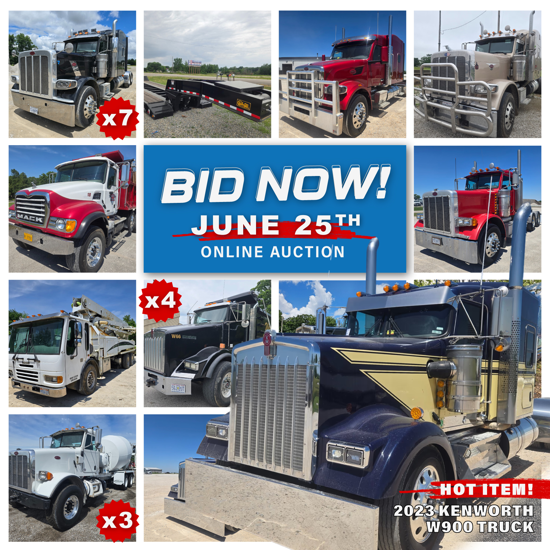 Sexton Auctioneers Facebook ad: We have a fantastic selection of Semis and…