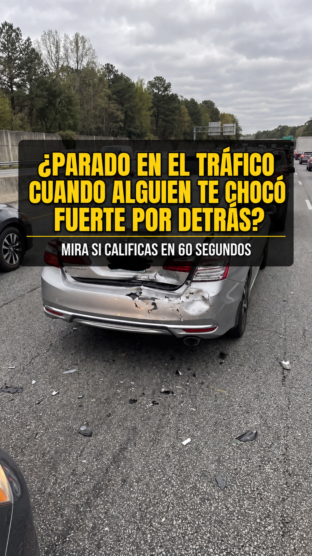 Los Justicieros Facebook ad: ¿Te chocaron por detrás? Averigua si calificas