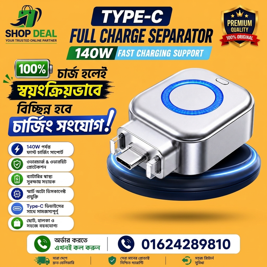 Shop Deal Facebook ad: মাত্র ৮৭০ টাকায়-নিরাপদ থাকুক আপনার ফোনের ব্যাটারি