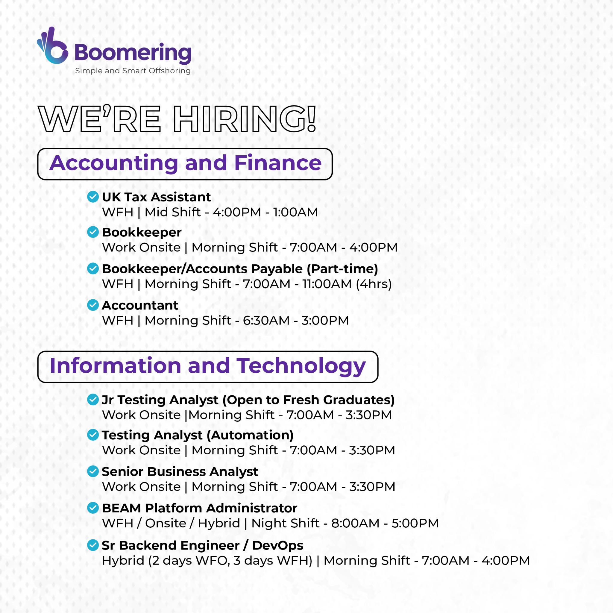 Boomering Careers Facebook ad: ๐๐ผ๐ผ๐ธ๐ถ๐ป๐ด ๐ณ๐ผ๐ฟ ๐บ๐ผ๐ฟ๐ฒ ๐๐ต๐ฎ๐ป ๐ท๐๐๐ ๐ฎ ๐ท๐ผ๐ฏ?