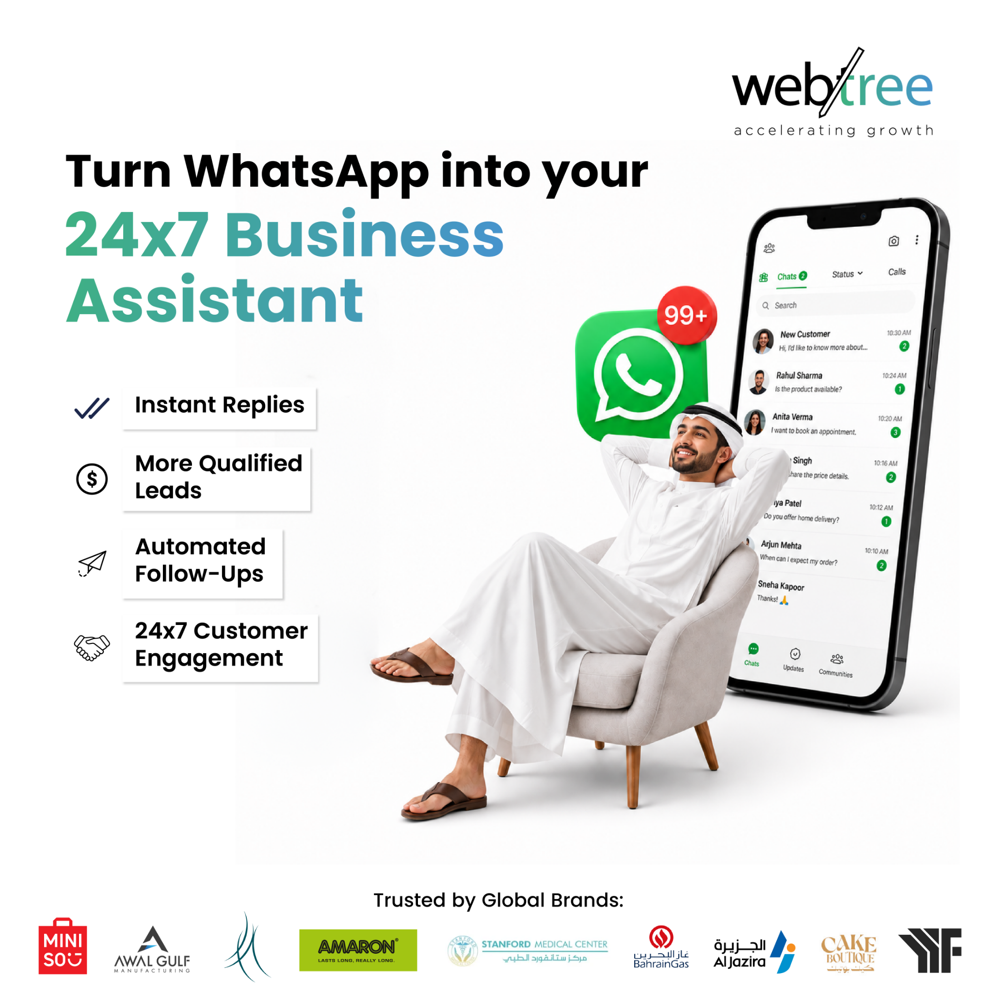 Webtree Software Solutions W.L.L Facebook ad: Built for Growing Bahrain Businesses