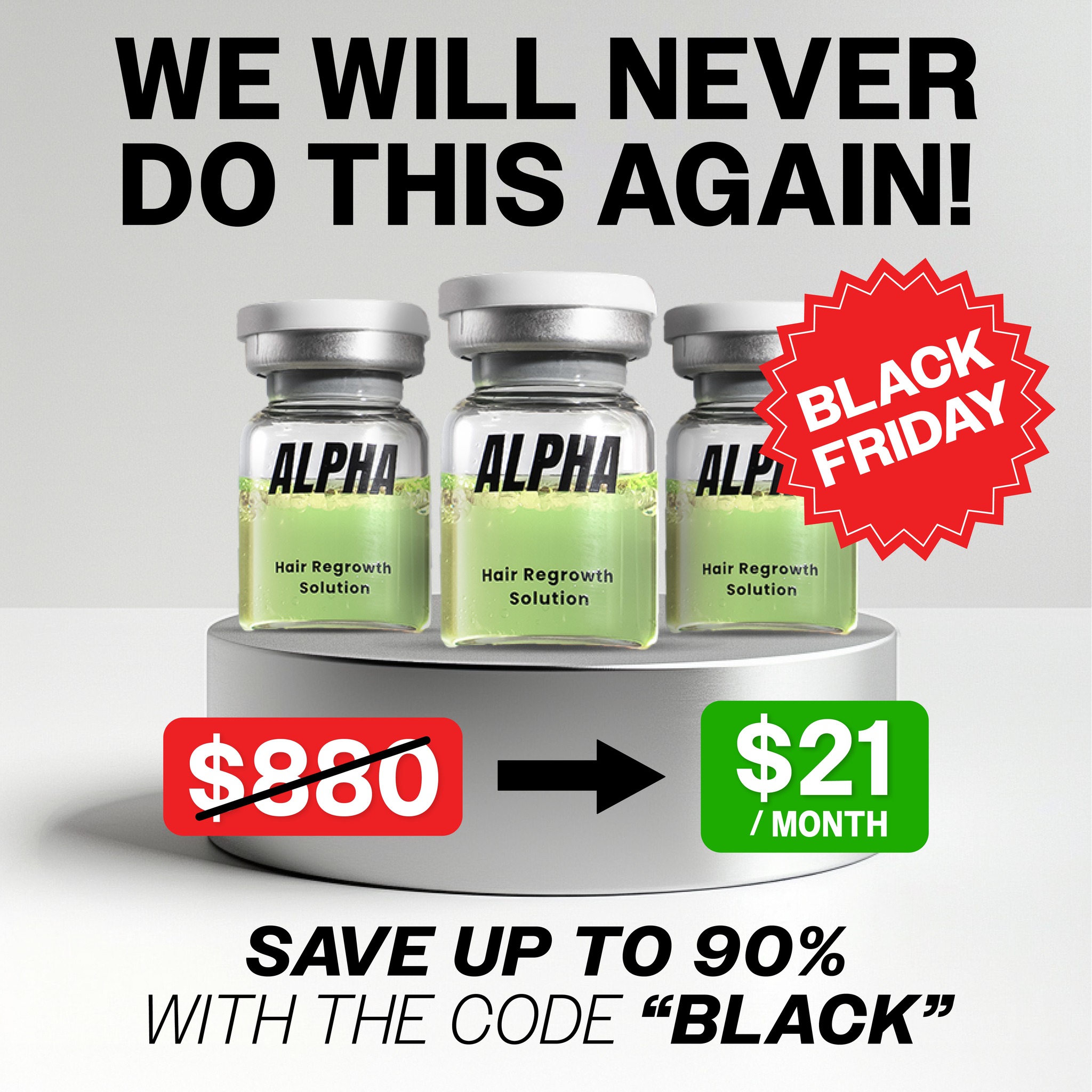 AlphaInfuse Facebook ad