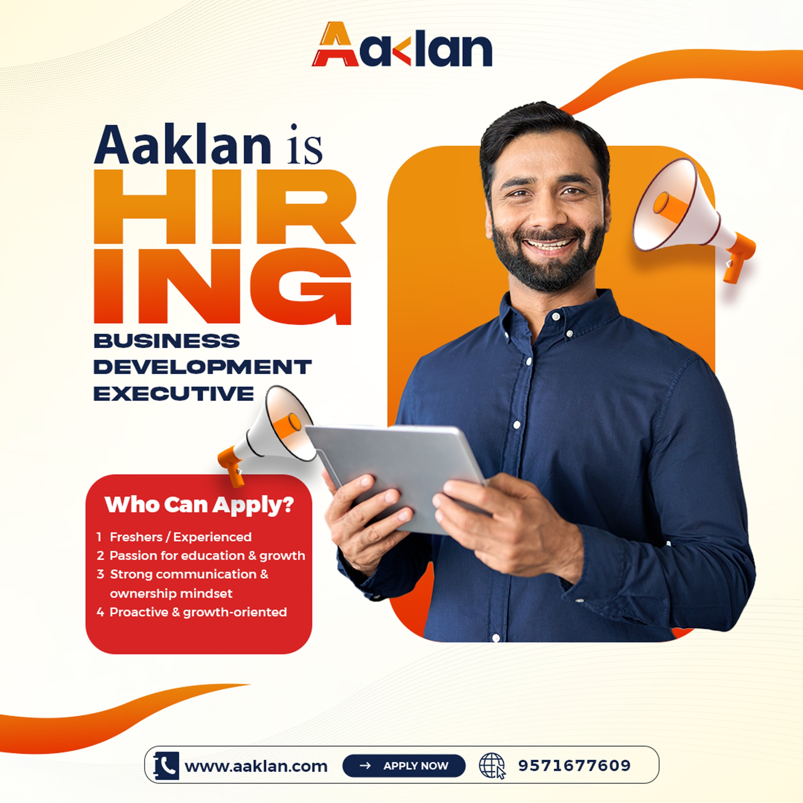 Aaklan Facebook ad: Hiring BDE (Sales)
