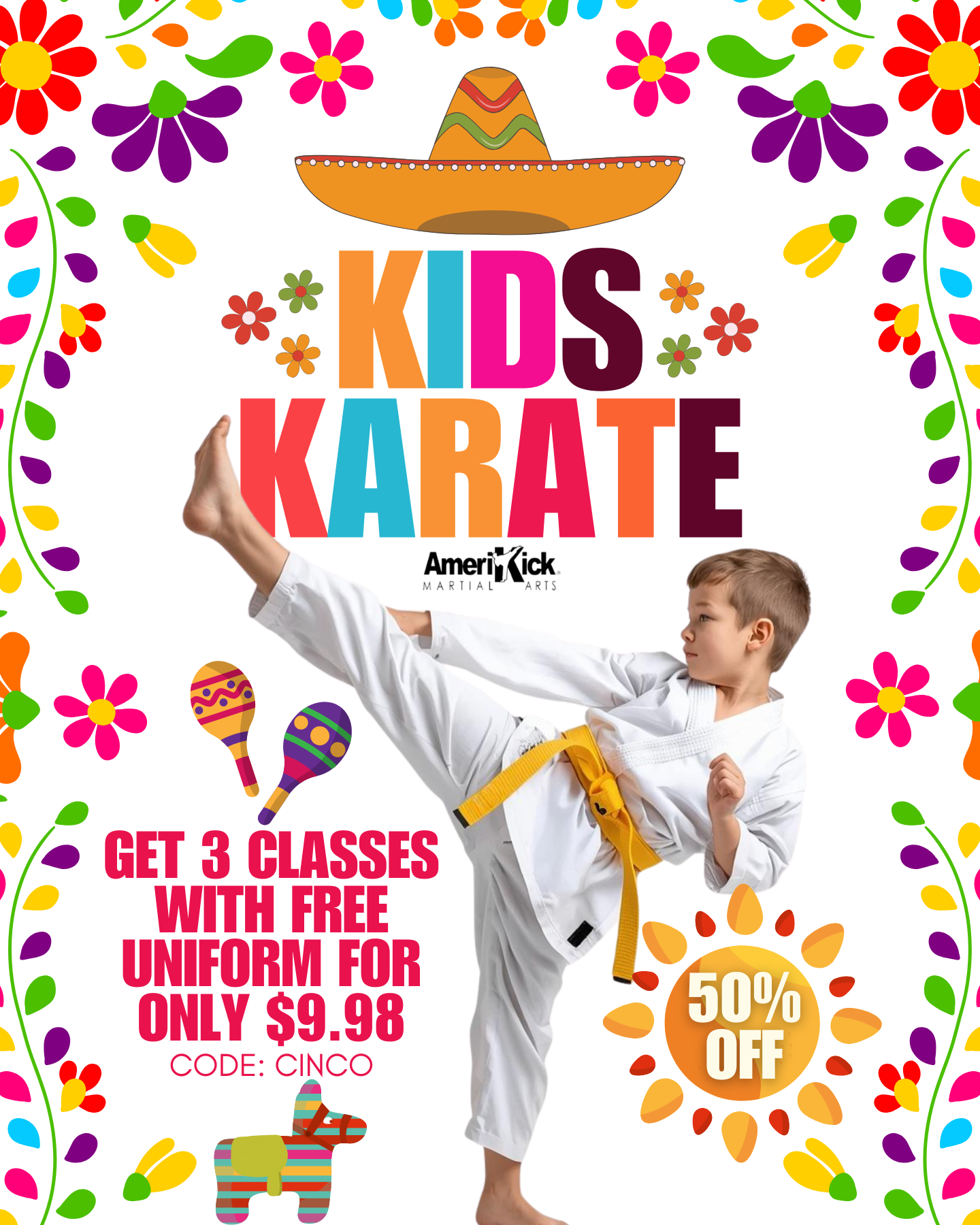 Amerikick Martial Arts Facebook ad