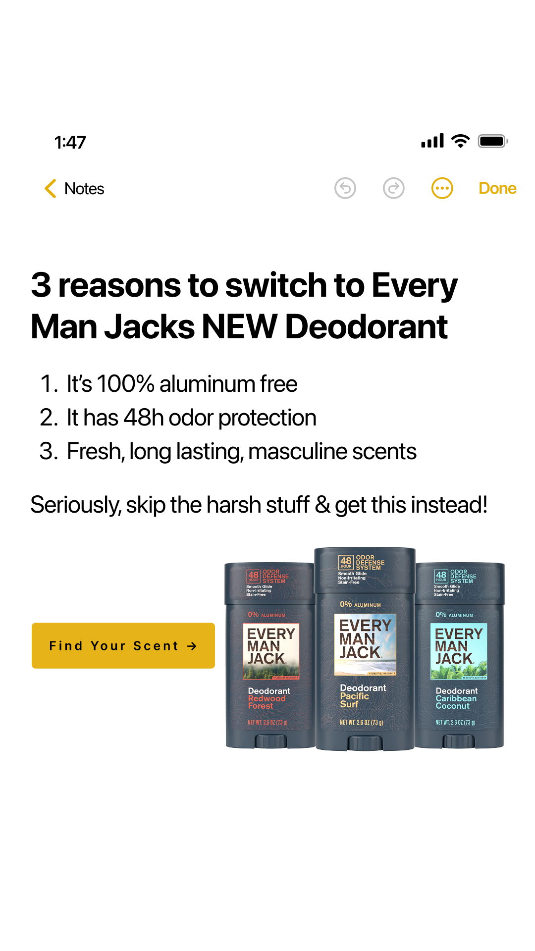 Every Man Jack Facebook ad
