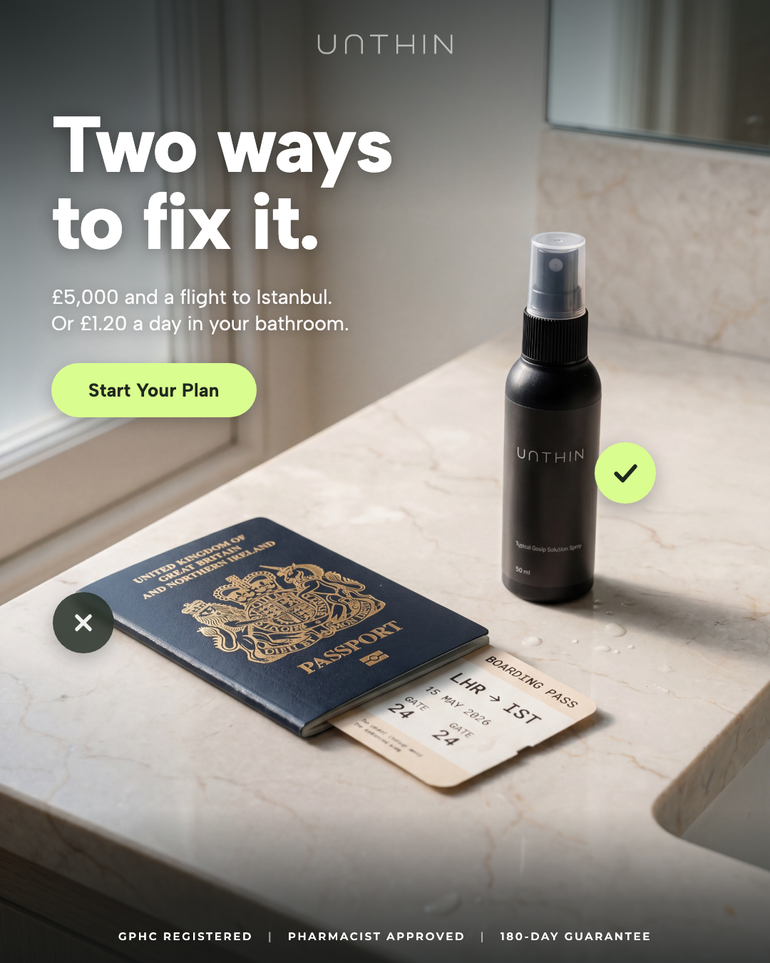 Unthinhair Facebook ad